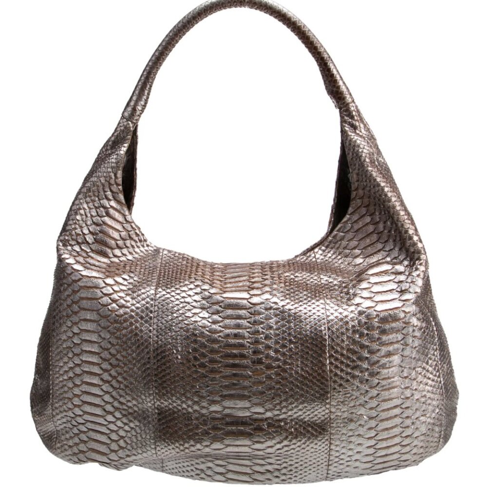 Devi Kroell Vintage Metallic Python Hobo Handbag - image 1